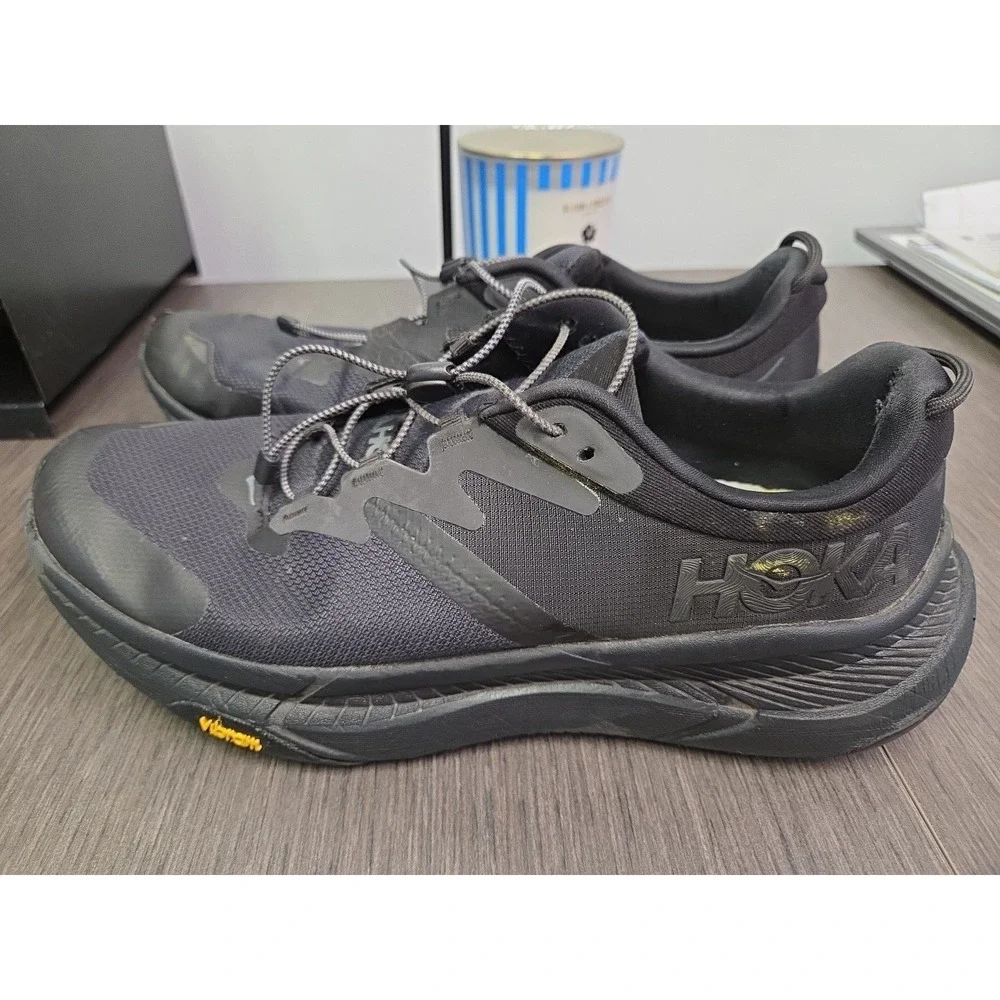 Hoka‎ Transport Running Shoes Black/Black Men's Size 12D  1123153